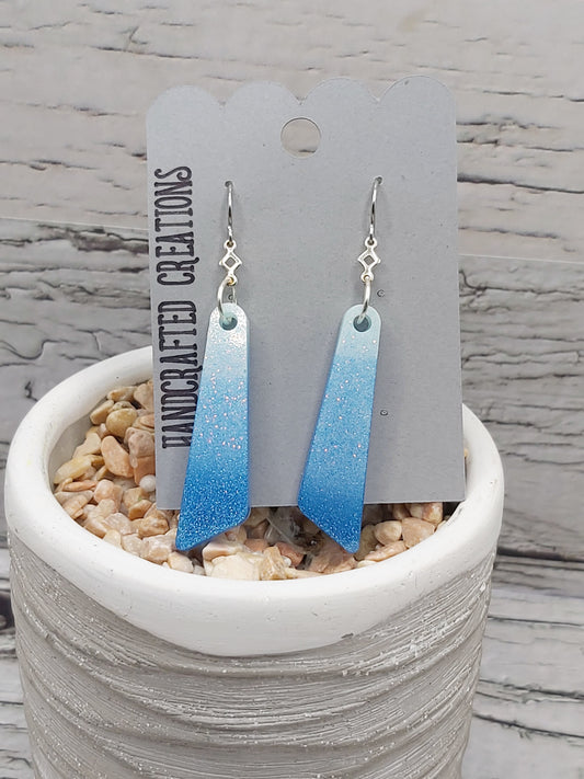 Blue Ombre Resin Earrings