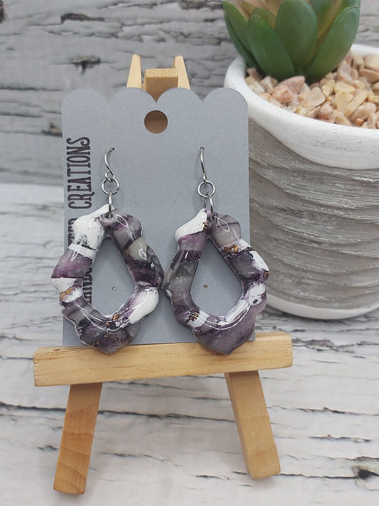 Polymer Clay and Resin Dangle Earrings
